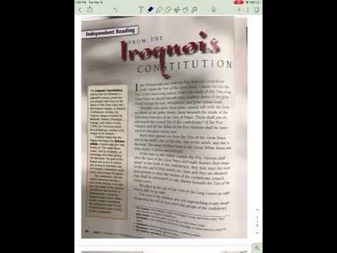 Excerpt from the Iroquois constitution - YouTube