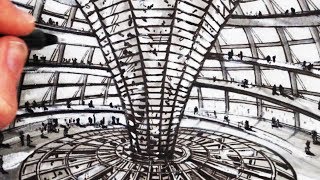 How to Draw Famous Buildings: The Reichstag Dome Berlin マクファーソン 検索動画22 How to Draw Famous Buildings: The Reichstag Dome Berlin マクファーソン 検索動画 22