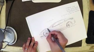 Car design crash course: How to sketch a car in side view with pen & paper