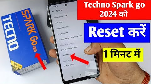tecno Spark go 2024 mobile ko reset kaise kare | tecno Spark go 2024 factory data reset kaise kare