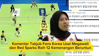 Komentar Takjub Fans Korea Usai Megawati dan Red Sparks Raih 12 Kemenangan Beruntun