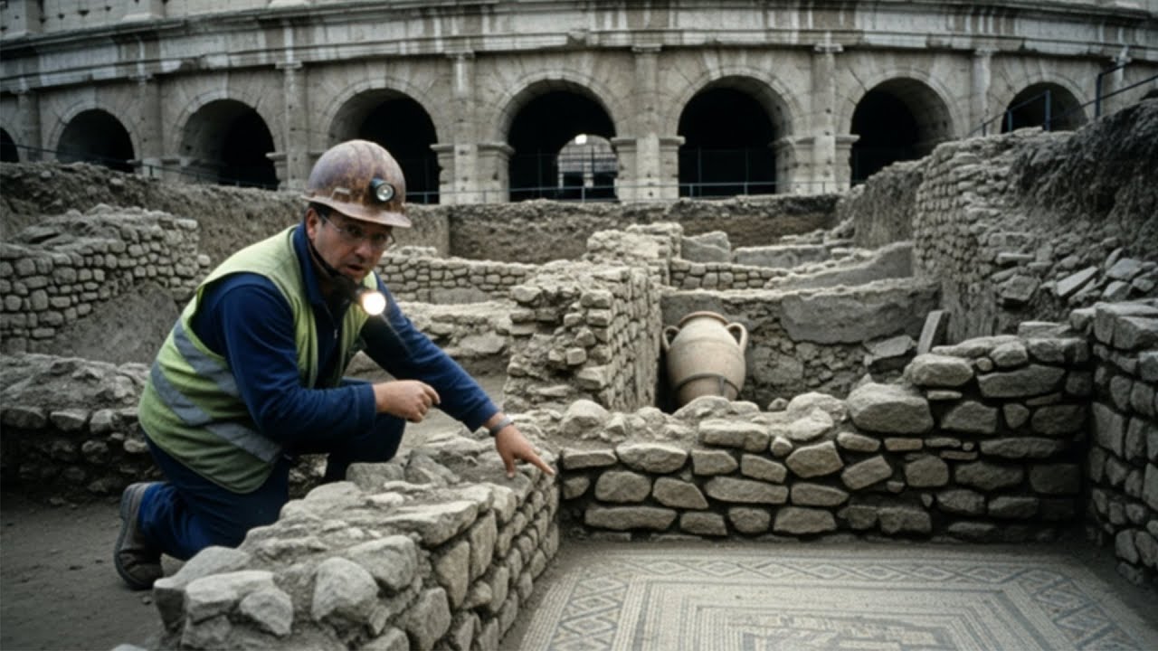 Ingegnere controlla le fondamenta del Colosseo — la scoperta ferma subito i lavori