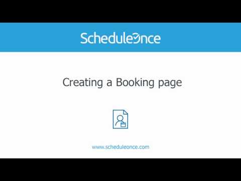 ScheduleOnce - Creating a Booking page