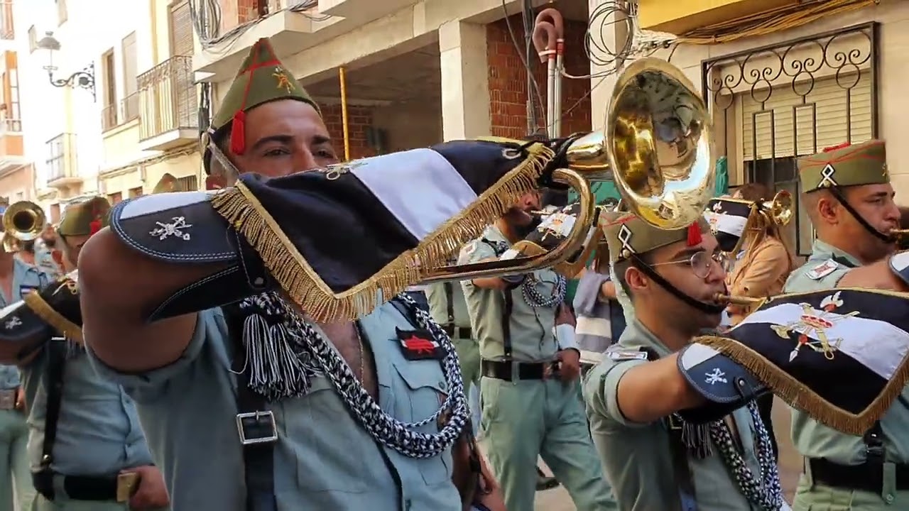 la Legión en Cabra (Córdoba) abriendo el cortejo de la Virgen de la Soledad... 2023