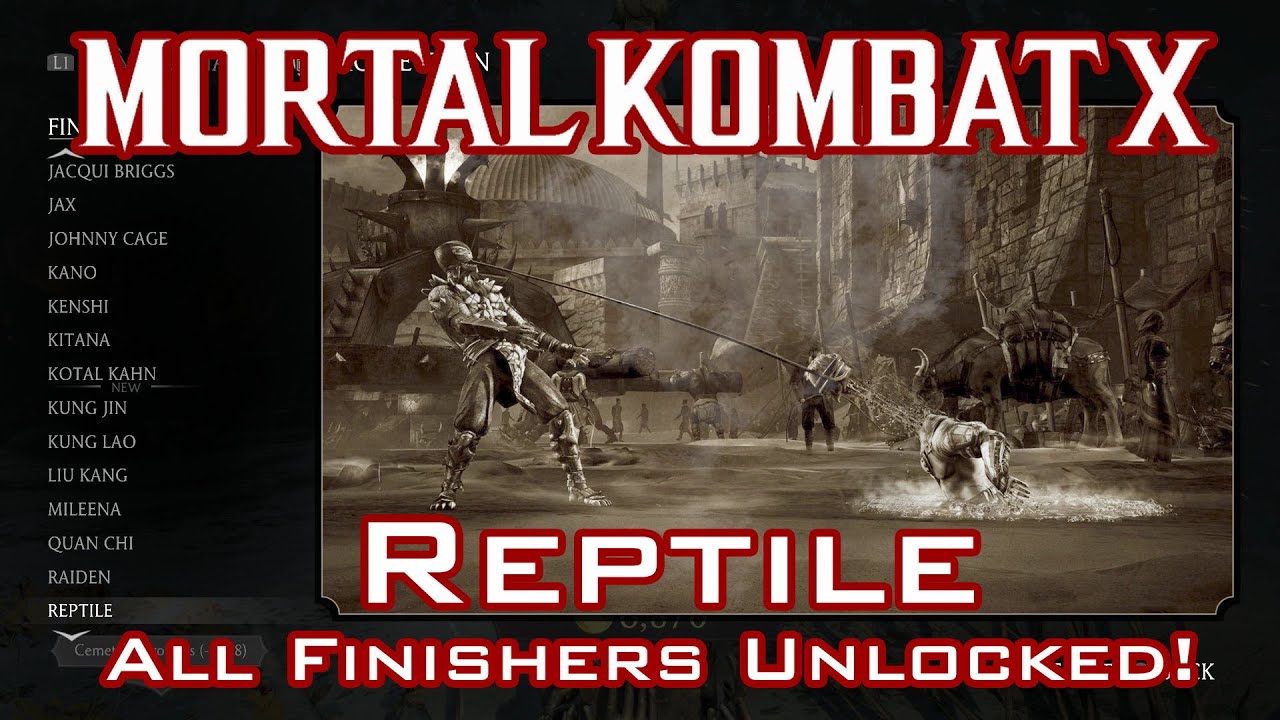 Mortal Kombat X/XL Special Moves and Finishers Guide - Mortal