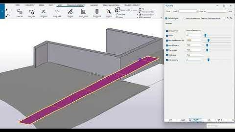 Ramp slope with rest areas
