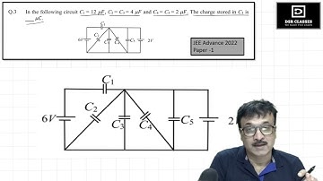 JEE Advance 2022 PAPER -1 : Easiest Problem : Problem No. 3 : Calculation of Charge On capacitor
