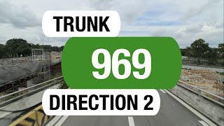 Tower Transit Trunk 969 (Direction 2) | Bus Service Route Visual