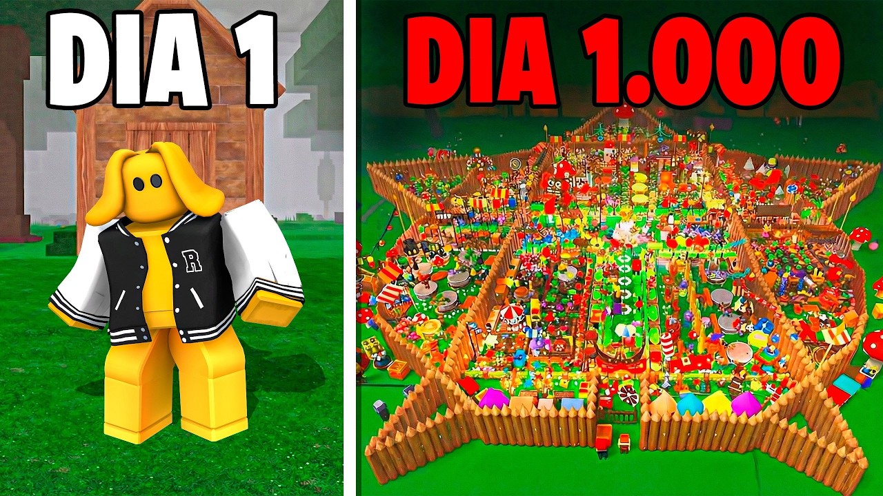 FUI DE NOOB A PRO EM 1.000 DIAS NA FLORESTA