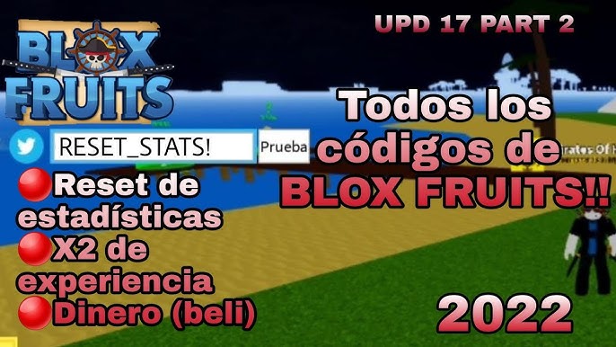 🤑NUEVO CODIGO DE RESETEO DE ESTADISTICAS BLOX FRUITS🤑