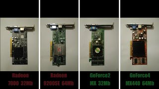 Retro Hardware Benchmark Radeon 7000 vs Radeon 9200SE vs Geforce2 MX vs Geforce4 MX440