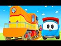 Léo le camion curieux. La construction de la locomotive. Dessin animé en français pour enfants.