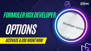 SETTING UP DEVELOPER OPTIONS ON THE FORMULER DEVICE screenshot 5