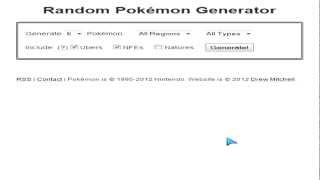 Random Pokémon Generator #1 :: You Chose The Set For Each Pokémon