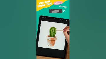 Painting a Watercolor Cactus in Procreate 🌵 (Full Tutorial Linked!) #artwithflo #youcandrawthis