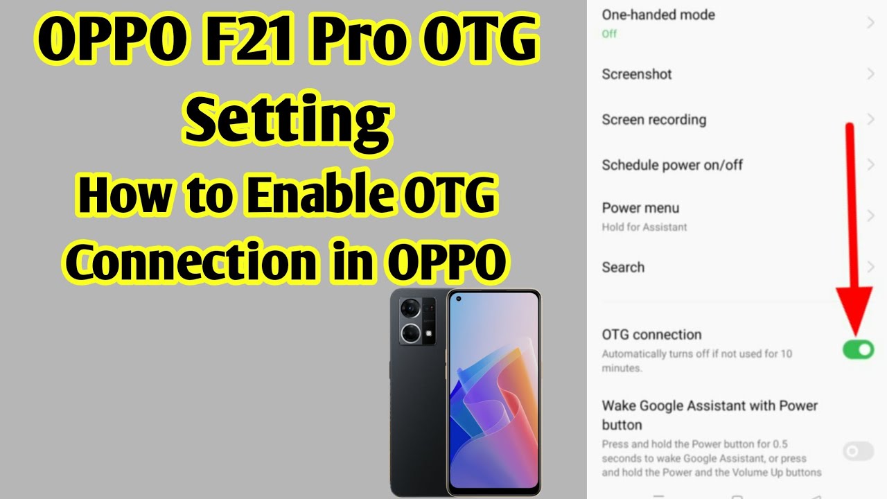 OPPO F21 Pro OTG Connection Setting How to Enable USB OTG Connection