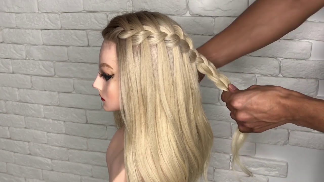 Penteado SEMI PRESO com TRANÇA CASCATA | HALF UP #hairstyle with BRAIDS