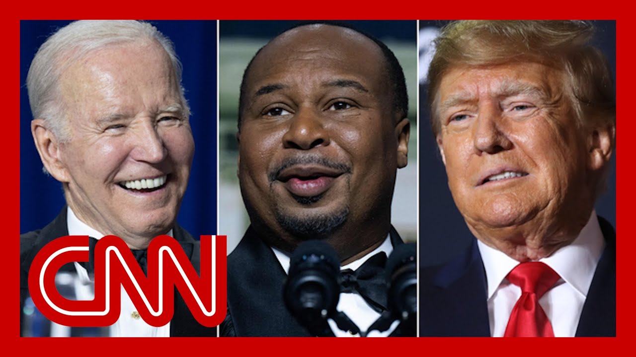 ⁣Roy Wood Jr jokes about Donald Trump and roasts Joe Biden at White House Correspondents dinner