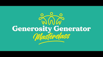 Generosity Generator Masterclass (Official Promo Video 2024)