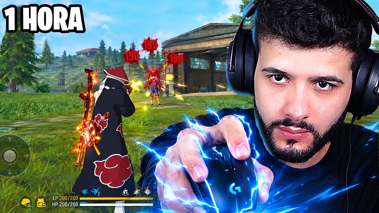 JOGUEI FREE FIRE POR 1 HORA ATÉ RECUPERAR A SENSI DIVINA!⚡🎯