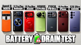 iPhone VS Samsung VS Xiaomi VS POCO VS HONOR VS RedMagic VS Vertu Battery Test 🔋⚡️