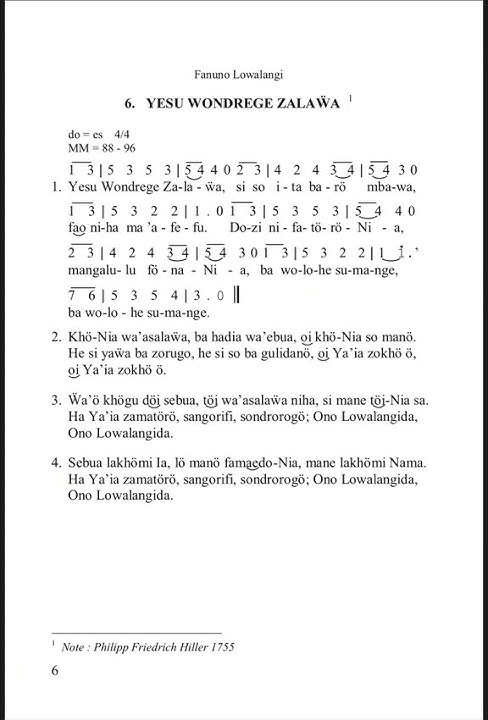 BZ 6 Yesu Wondrege Zalawa #bukuzinuno #bnkp #nias