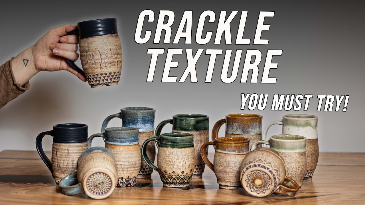 How I Make Crackle Mugs with Mandala Feet | Full Pottery Process