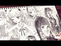 【アナログ】地雷メイク/量産型メイクな女の子🎀 1ページいっぱいに描いてみた  / Drawing Original girl🎀