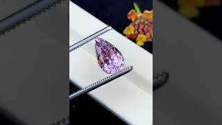 Pear Shape Kunzite Loose Gemstone Jewelry Making, Faceted Kunzite Stone