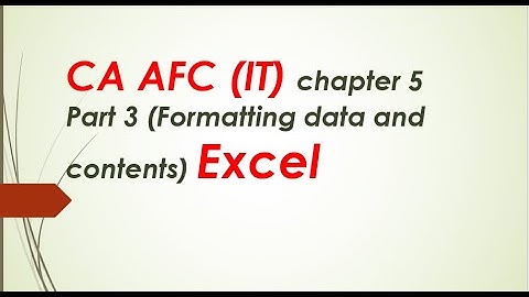 CA AFC (IT) chp 5 ||how to resized row|| (Editing data)