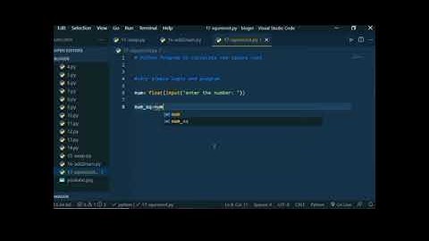 Python Program to calculate the square root #python #pythoncode