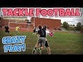 WORLD'S MOST ENTERTAINING BACK YARD TACKLE FOOTBALL GAME #2!! (IRL FOOTBALL MATCH)