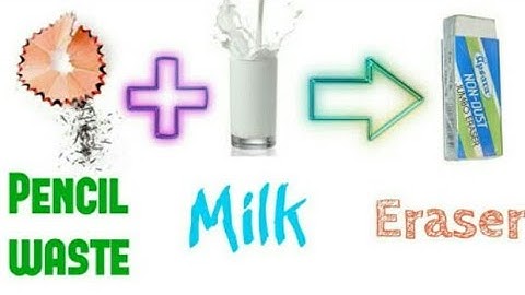 Can I really make eraser from pencil waste and milk?????  Amazing experiment  .......