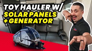 2023 Cruiser Stryker 3313 | This travel trailer toy hauler has solar panels and a generator