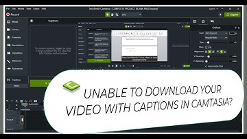 How to export video with captions in Camtasia
