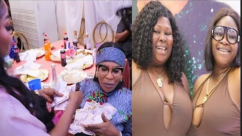 See How They Shower Faithia Balogun With Money As Sexy Ladies Turn Bakare's Premiere Into A Club.