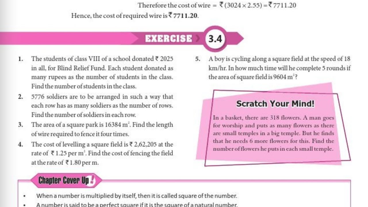 Class 8th Exercise 3 4 Cbse Mathematics YouTube Class 8th exercise 3 4 cbse mathematics youtube