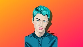 Time Lapse: Ruby Rose Vector Portrait