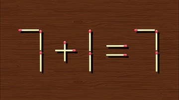 Turn the wrong equation into correct | Matchstick Puzzle 7+1=7
