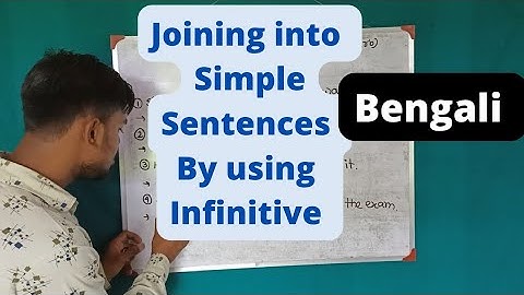 Joining into Simple Sentence by using infinitive || UjjwalArs