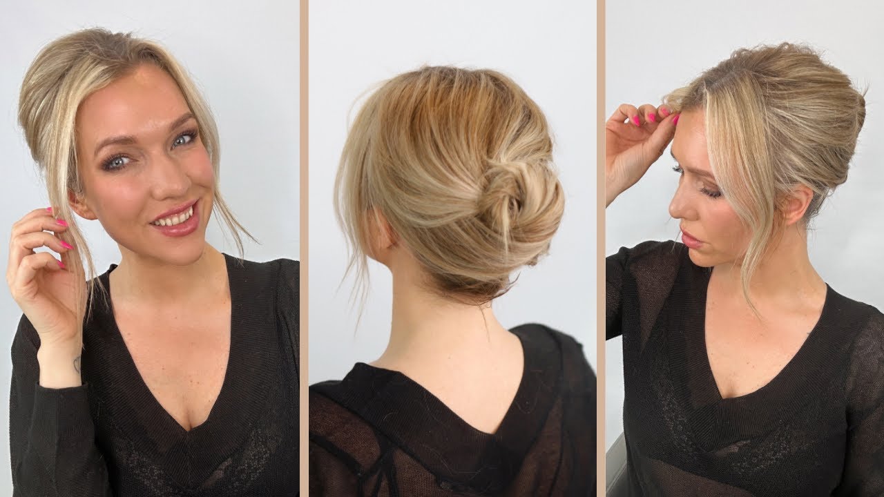 English Video: Easy Short Hair Updo