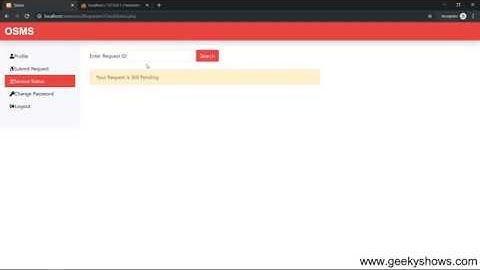 Check Service Status of Online Service Management System PHP MySQL Project (Hindi)