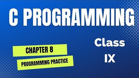 Class 9 Computer Science Chapter 8 Programming Practice