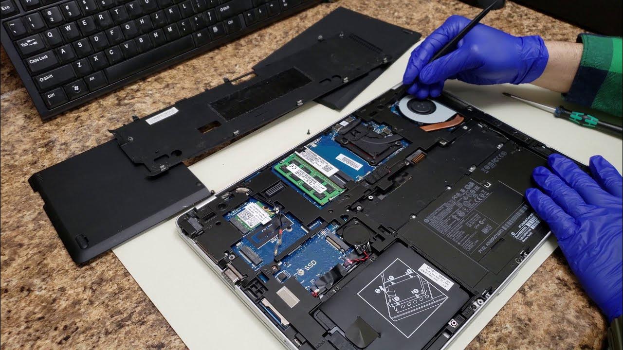 How to remove CPU cooling fan on HP Folio 9480m. 4K UHD YouTube