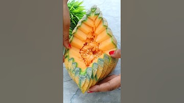 Simple Mastmelon 🍈 Carving Cutting Design Skill #shots #cuttingskills #melon #carving #fruitcutting