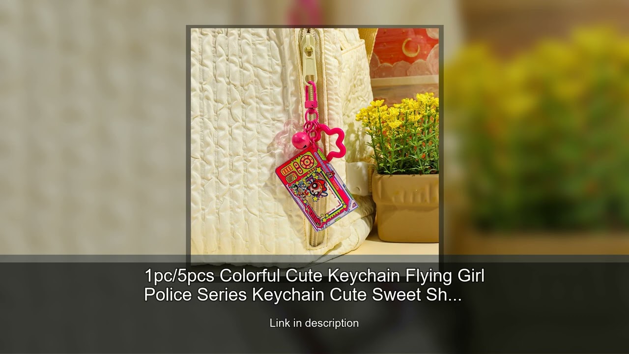 1pc/5pcs Colorful Cute Keychain Flying Girl Police Series Keychain Cute Sweet Shape Keychain Ma