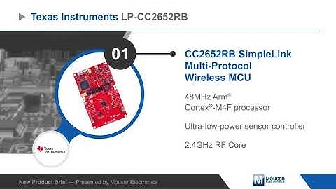 Texas Instruments LP-CC2652RB LaunchPad Development Kit — New Product Brief | Mouser Electronics