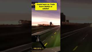 Sunset Truck Drive: Train Horn vs Truck Horn Battle? #shorts