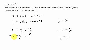 System of Equations Application - Sum of Two Numbers and Difference