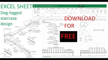 Dog-legged staircase design as per IS 456:2000. Download Excel sheet for FREE !!
